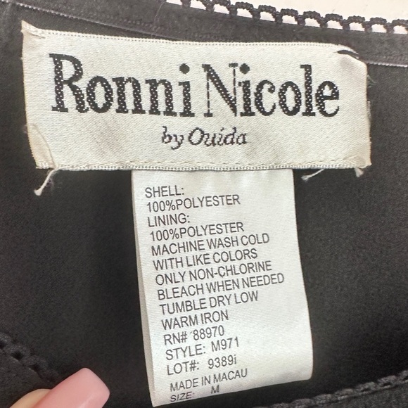 Ronni Nicole Black Midi Skirt M Flouncy Hanky Hem Witchy Whimsigoth Y2K Vintage - Picture 13 of 14